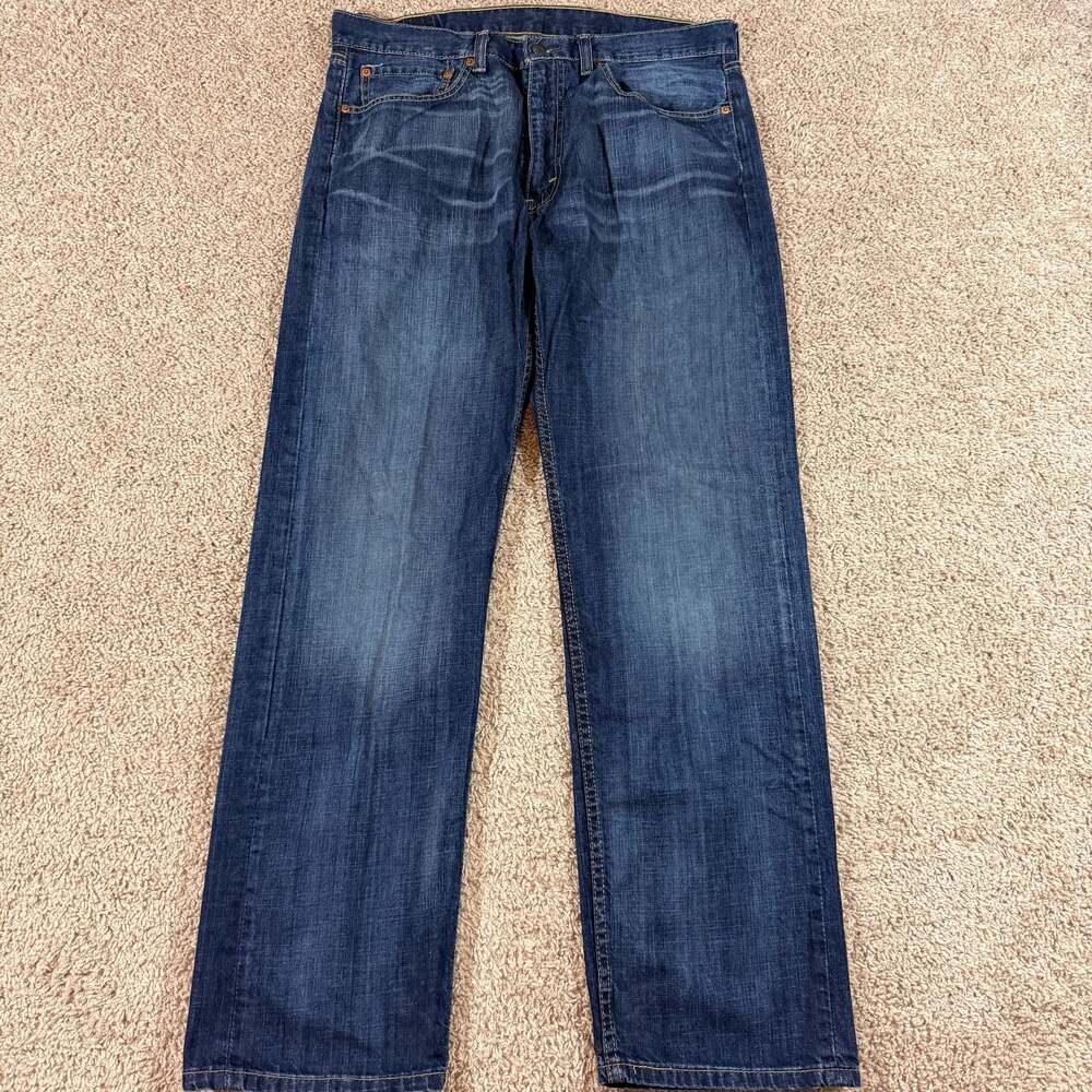 Levis 505 Regular Fit Jeans Mens 36x32 Medium Wash Straight Leg EUC